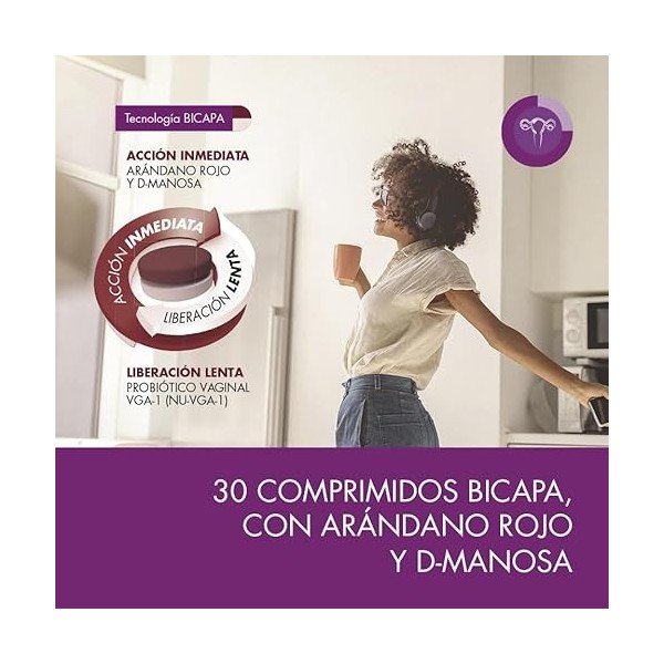 Prisma Natural - Gynactiv CYSTU-BALANCE + PROBIOTIQUES, complément pour la femme | à lairelle rouge et d-mannose | Formule a