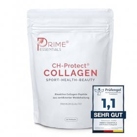 CH-Protect® Collagène [500 g] Multitalent bioactif, élevage 100% certifié, beauté sportive, santé sportive. Qualité de marque