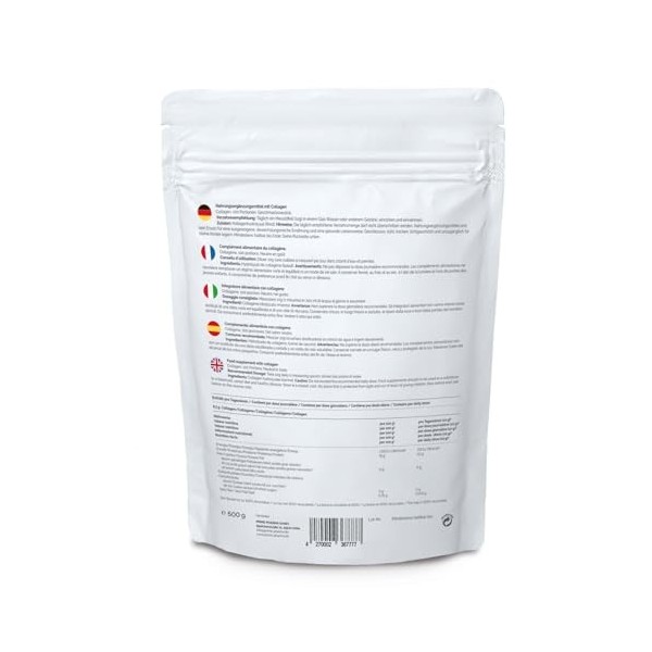 CH-Protect® Collagène [500 g] Multitalent bioactif, élevage 100% certifié, beauté sportive, santé sportive. Qualité de marque