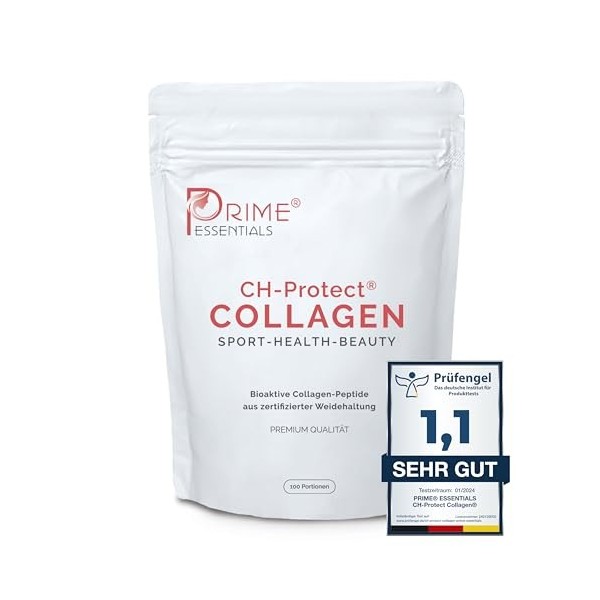 CH-Protect® Collagène - Le multi-talent bioactif pour la beauté, le sport et la santé - 1000 g - Produit de qualité supérieur