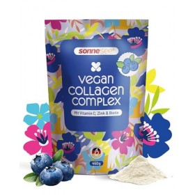 Sonnesee Complexe de collagène végétalien - Complément alimentaire en vitamine C, zinc et biotine - 450 g - 30 portions au go