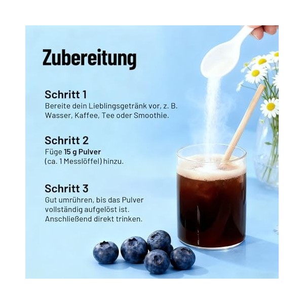 Sonnesee Complexe de collagène végétalien - Complément alimentaire en vitamine C, zinc et biotine - 450 g - 30 portions au go