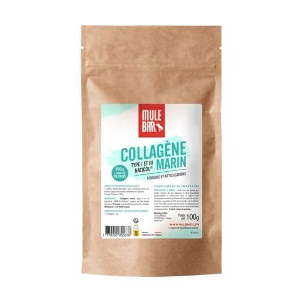 Collagène Marin Naticol® Type I & III – 100g Poudre – Soutien Articulations, Tendons & Ligaments – Haute Biodisponibilité – I...