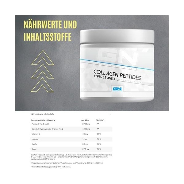 GN Laboratories Peptan Collagène Peptides 300g - Collagène de Haute Qualité avec Peptan pour une Biodisponibilité optimale