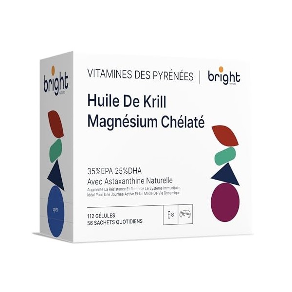 Huile de krill de lAntarctique – Oméga-3 avec EPA et DHA + magnésium chélaté – Haute absorption avec phospholipides et astax