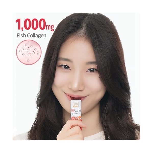 Korean Beauty Baekje Geumsan Lot de 5 bâtons de gelée au collagène grenade pour femme 145 g