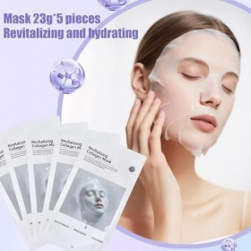Hydrating Facial Cover Lot de 5 masques hydratants naturels raffermissants pour hiver mariage voyage fête mère petite amie ad