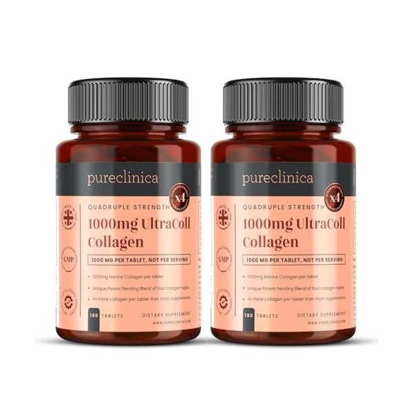 Collagène Marin UltraColl 1000 mg x 1080 comprimés 6 Bouteilles de 180 Comprimés - 36 Mois de Stock . Le seul collagène anti ...