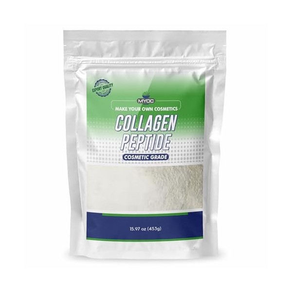 MYOC Peptides de collagène | Protéines de qualité cosmétique pour soins de la peau, lotions et gels – 453 g Collagène