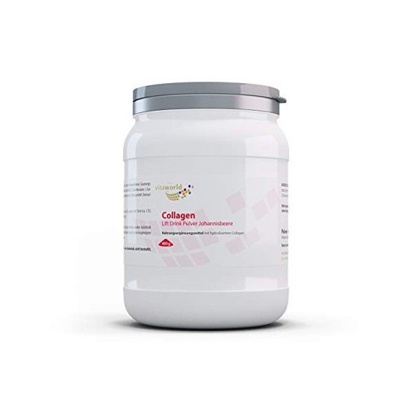 Vita World Pack de 3 Collagène Lift Drink en poudre 3 x 400g Made in Germany