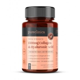 Triple force 1500 mg de collagène et dacide hyaluronique x 180 comprimés - 6 mois dapprovisionnement Collagène