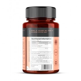 Triple force 1500 mg de collagène et dacide hyaluronique x 180 comprimés - 6 mois dapprovisionnement Collagène