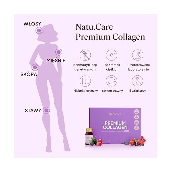 natu.care Kolagen Shot 10000 mg - Collagène à boire - le Meilleur Collagène marin hydrolysé - Biotine et Vitamine C - Boisson