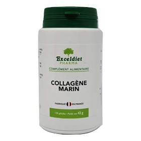 Exceldiet Pharma | Collagène Marin Anti-Âge - 120 Gélules Cure 1 Mois - Peau, Rides, Articulations - Formule Booster Vitami C...