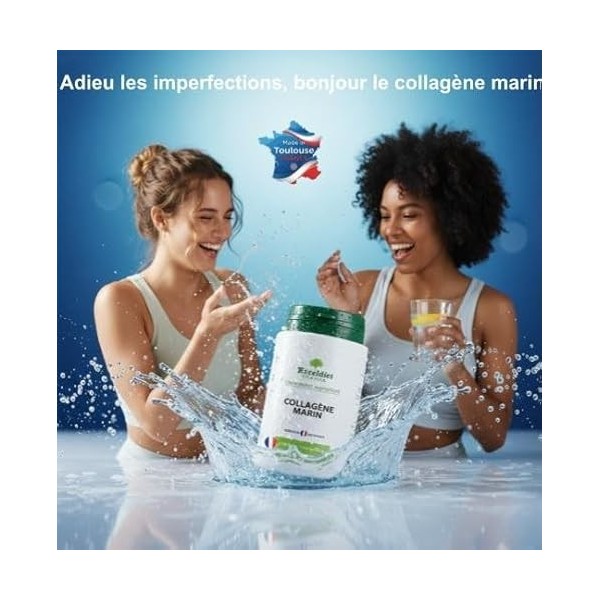 Exceldiet Pharma | Collagène Marin Anti-Âge - 120 Gélules Cure 1 Mois - Peau, Rides, Articulations - Formule Booster Vitami C...