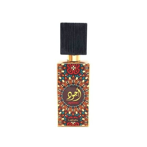 Eau de Parfum AJWAD 60ml Attar Arabian de Dubai Un Cadeau Parfait Pour Femme, Fragrance Oriental Halal en Note de Bergamote, 