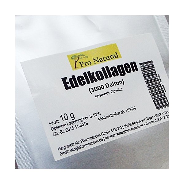 Pro Natural Poudre de collagène élégante 10 g à fabriquer soi-même - Concentré de sérum crème de collagène