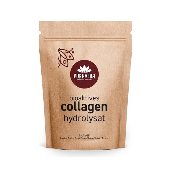 Poudre dhydrolysat de collagène 140 g - Peptides de collagène bioactifs - 90 % de protéines - Sans additifs - Contrôlé et mi