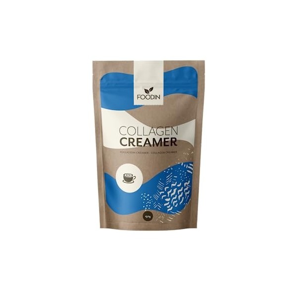 FOODIN Crème au collagène avec poudre MCT 150 g – 100 % hydrolysat de collagène de bovins issus délevage de pâturage. Bon po