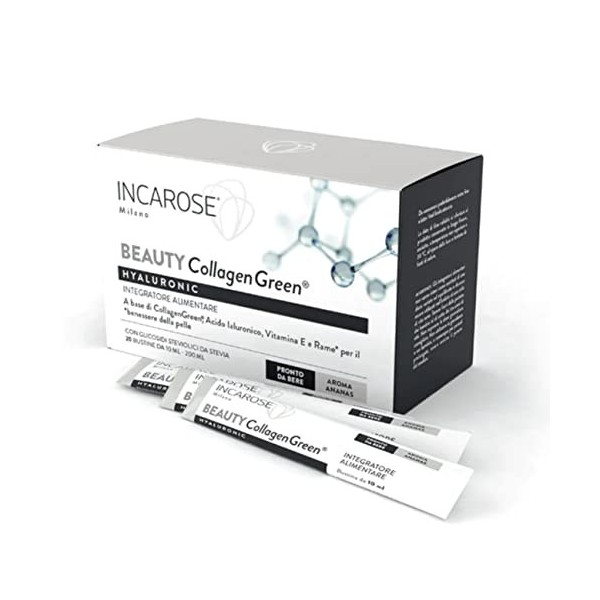 Incarose Beauty Collagen Green Lot de 20 bâtons de 10 ml