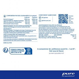 Pure Encapsulations - Collagen JS - Pour lAbsorption Efficace du Collagene - 60 Gélules Collagène