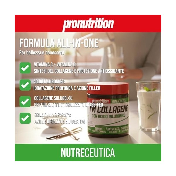 ProNutrition IM COLLAGEN 325 gr Goût Fleur de Lait - Collagène hydrolysé SOLUGEL ®Performa BP à haut poids moléculaire dori