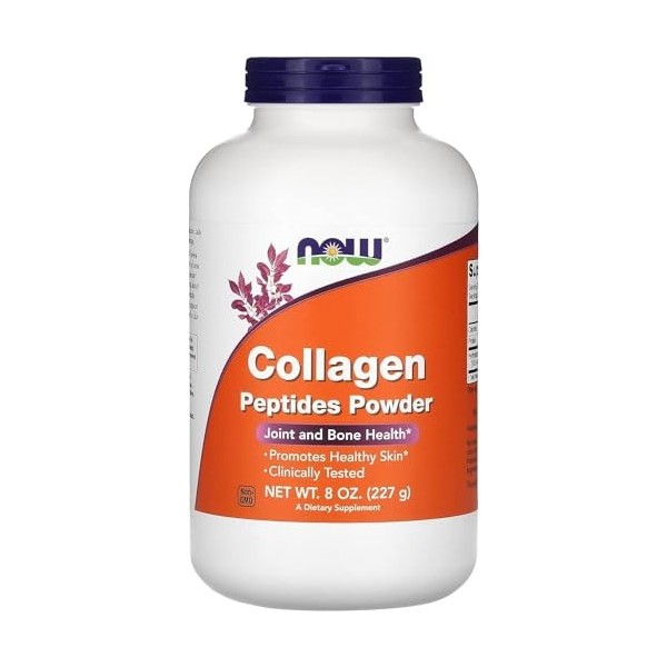 TUDOR Now Foods Poudre de peptides de collagène testée cliniquement pour la santé des articulations et des os 227 g