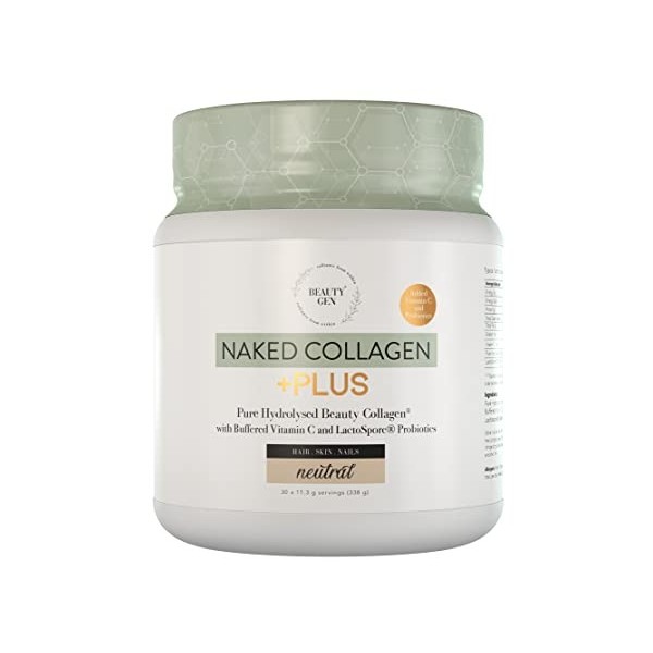 Suppléments de collagène, collagène nu + Plus 338 g, collagène bovin de type 1