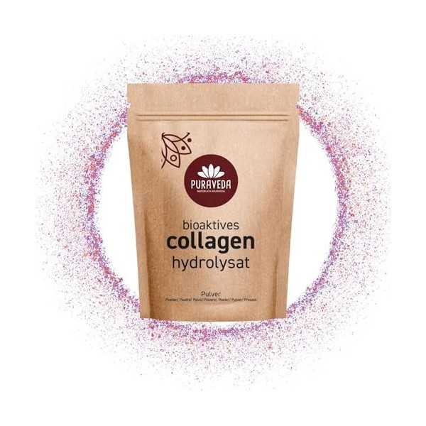 Poudre hydrolysat de collagène 600 g 2 x 300 g – Peptides de collagène bioactifs – 90 % de protéines – Apport mensuel – San