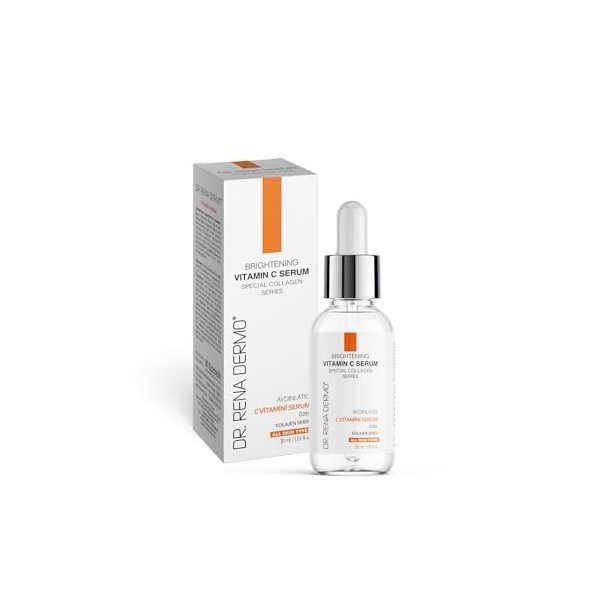 Dr Rena Dermo Sérum visage à la vitamine C collagène collagène Hyaluron Anti-âge Hautement dosé 30 ml