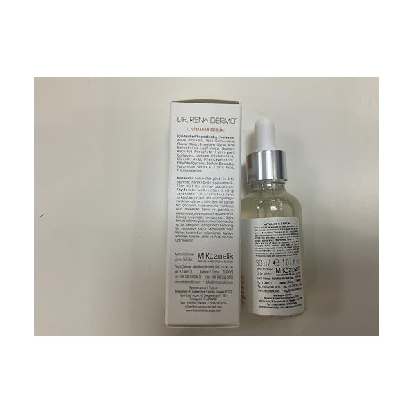 Dr Rena Dermo Sérum visage à la vitamine C collagène collagène Hyaluron Anti-âge Hautement dosé 30 ml
