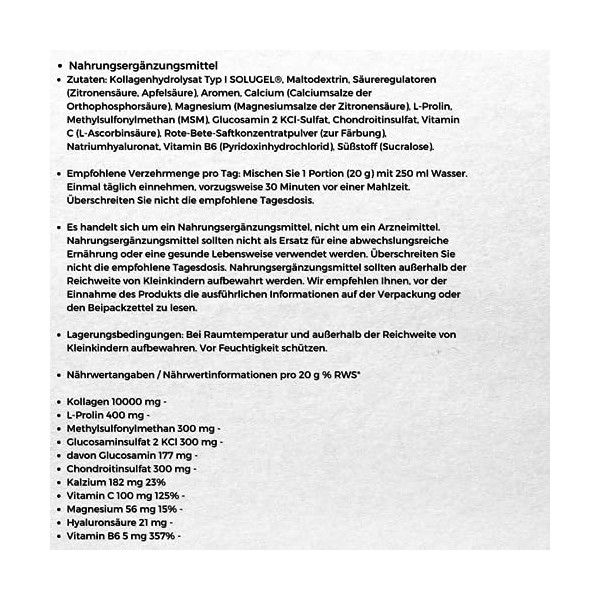 6Pak - Flex Pak - Collagène hydrolysé + MSM + Glucosamine Suplhate - Vitamines et minéraux - Soutien des articulations et des...