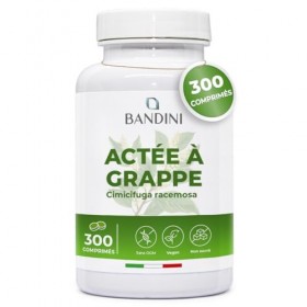 Bandini® Actée à grappe 300 comprimés | Cimicifuga racemosa ou Actaea racemosa rhizome extrait sec | Complément alimentaire V