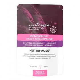 Nutripause - complexe ménopause & post-ménopause ultra-complet 90 gélules – soulage bouffées de chaleur, sueurs nocturnes, ne