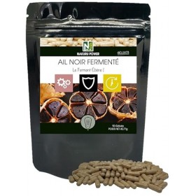 NAKURU | Ail Noir Fermenté | Gamme Power | Fabriqué en France | "Le Ferment Ébène !" 90 Gélules Ail