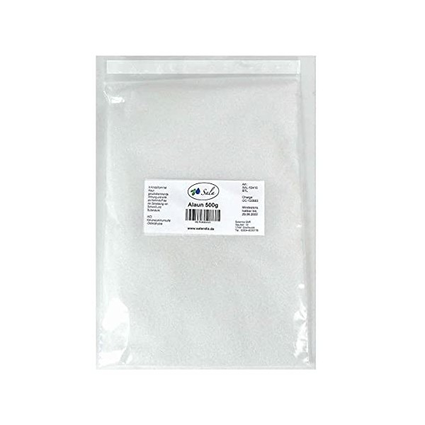 Sala Alun - Sulfate daluminium de potassium - Sachet de 500 g