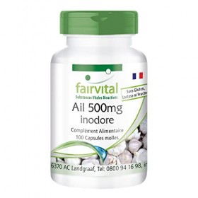 Fairvital | Ail 500mg - Inodore - Extrait 100:1-100 gélules