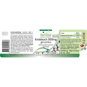 Fairvital | Ail 500mg - Inodore - Extrait 100:1-100 gélules