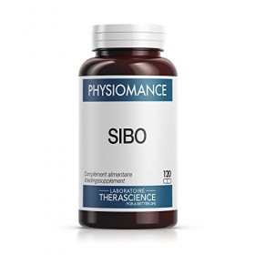 PHYSIOMANCE SIBO | Équilibre du microbiote intestinal | 7 bioactifs | Ail Carvi Romarin Safran Gingembre Menthe poivrée | 5 E