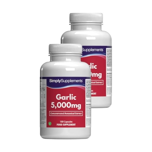 Gélules dAil Haute Puissance | Vitamine C, Fer & Thiamine | Soutient le Cœur, la Circulation Sanguine & lImmunité | Végan |