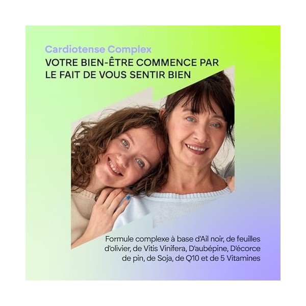 Ail Noir Complex 11250mg - Puissance 15:1 + Cardiotense - Aubépine + Olive + Q10 + S-Allylcystéine SAC Q10 Vit B - 90 Capsu