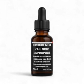 Teinture-Mère Ail Noir & Propolis Brune – Immunité Renforcée, Antioxydant Puissant, Circulation & Digestion – Miel Naturel Sa