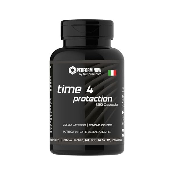 time 4 protection - avec vitamines A, C, D, zinc, glutamine, ail noir, astragale, extrait de curcuma et bien plus - 120 gélul