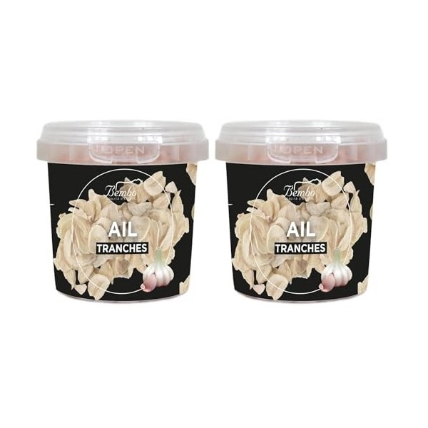 Ail en tranches 60 g - 100% naturel, obtenu à partir dail séché avec délicatesse, sans ajout dadditifs et adapté aux régime