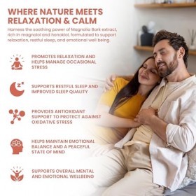 Alzuro Labs Écorce de Magnolia 15 000mg | Extrait 60:1 250mg | 60 Gélules Véganes | 90% Magnolol & Honokiol | Haute Puissan