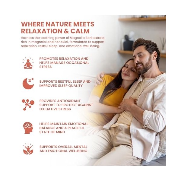 Alzuro Labs Écorce de Magnolia 15 000mg | Extrait 60:1 250mg | 60 Gélules Véganes | 90% Magnolol & Honokiol | Haute Puissan