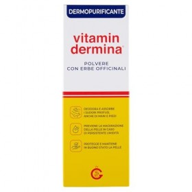 VITAMINDERMINA Poudre avec Herbes Officinales Dermopurifiant 100 g - Antimicrobien et Déodorant - Contraste la macération ave