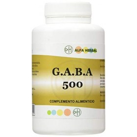 ALFAHERBAL GABA 500mg. 120cap. – gélules qui facilitent la supplémentation quotidienne, boîte de 120 gélules, recommandé en c