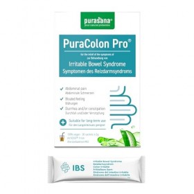 Purasana® PuraColon Pro – 30 Satchets avec 250mg Aloe Vera AVH200® – Soulage le Colon Irritable, la Constipation et Favorise 