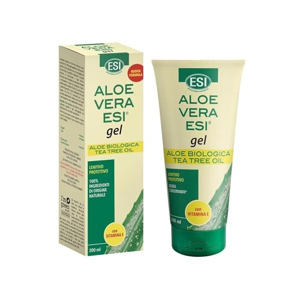 Esi Gel daloe vera avec vitamine E + huile darbre à thé Lenitivo e Protettivo 200 ml
